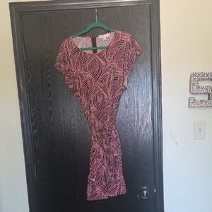 Michael Kors Flutter Sleeve V-Neck Sheath Mini Dress